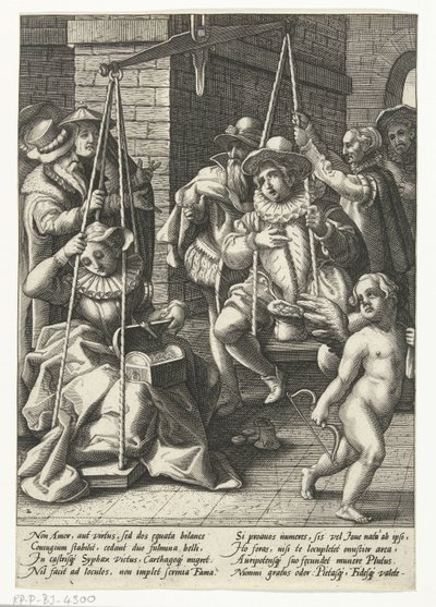 La bilancia del matrimonio da Hendrick Goltzius (attributed to workshop of)