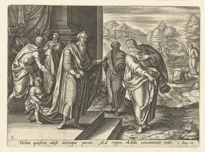 Elia parla per la seconda volta con il re Achab da Hendrick Goltzius (rejected attribution)