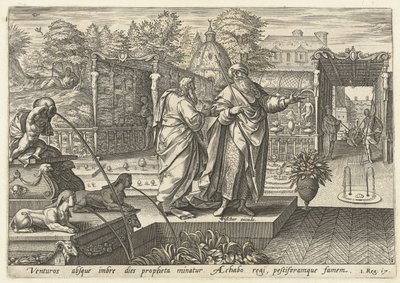 Elia predice al re Acab che ci sarà siccità da Hendrick Goltzius (rejected attribution)