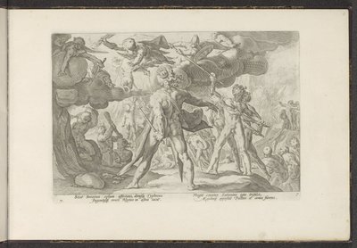 Attacco dei Giganti al mondo degli dei da Hendrick Goltzius (workshop of)