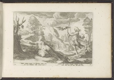 Apollo uccide Coronis da Hendrick Goltzius (workshop of)