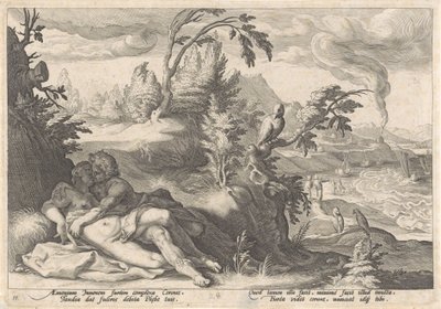 Apollo e Coronide da Hendrick Goltzius (workshop of)