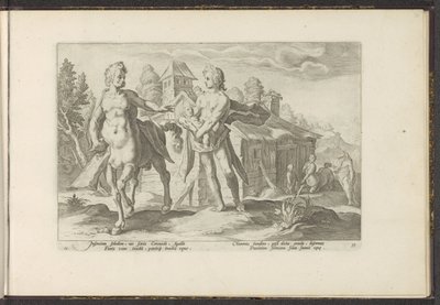 Apollo affida Asclepio a Chirone (serie Ovidio Metamorfosi) da Hendrick Goltzius (workshop of)