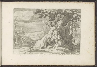 Clymene indica a Fetonte suo padre, il dio del sole da Hendrick Goltzius (workshop of)
