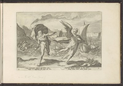 Cornix si trasforma in un corvo da Hendrick Goltzius (workshop of)