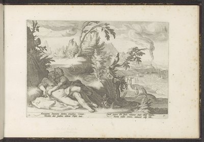 Corvo scopre la ragazza Coronide da Hendrick Goltzius (workshop of)