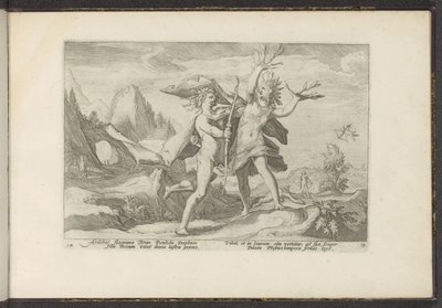 Dafne si trasforma in un albero di alloro (serie Ovidio Metamorfosi) da Hendrick Goltzius (workshop of)