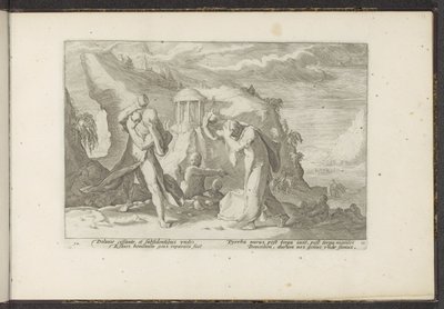 Deucalione e Pirra creano una nuova razza umana da Hendrick Goltzius (workshop of)