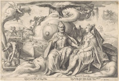 Discussione tra Giove e Giunone da Hendrick Goltzius (workshop of)