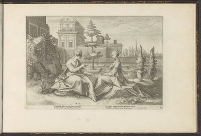 Giunone si avvicina a Semele sotto le sembianze di Beroe da Hendrick Goltzius (workshop of)