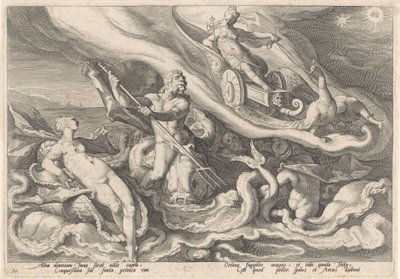 Giunone si lamenta con Teti e Oceano da Hendrick Goltzius (workshop of)