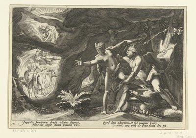 Giove abusa di Io da Hendrick Goltzius (workshop of)