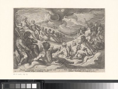 Giove chiede consiglio agli dei olimpici da Hendrick Goltzius (workshop of)