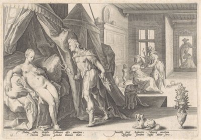 Mercurio visita Erse da Hendrick Goltzius (workshop of)