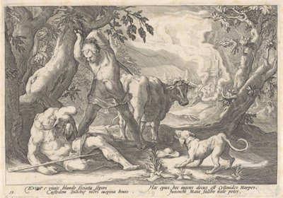 Mercurio uccide Argo da Hendrick Goltzius (workshop of)