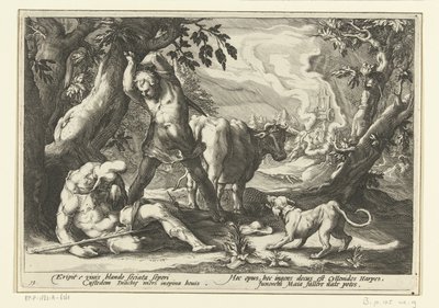 Mercurio uccide Argo da Hendrick Goltzius (workshop of)