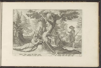 Mercurio e Battus da Hendrick Goltzius (workshop of)