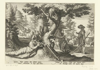 Mercurio e Battus da Hendrick Goltzius (workshop of)
