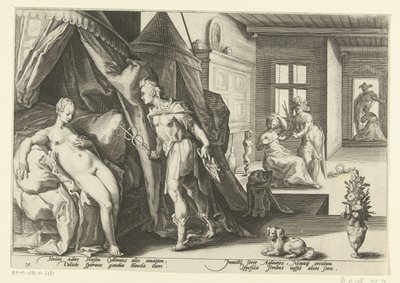 Mercurio nella stanza di Erse Le metamorfosi di Ovidio (serie) da Hendrick Goltzius (workshop of)