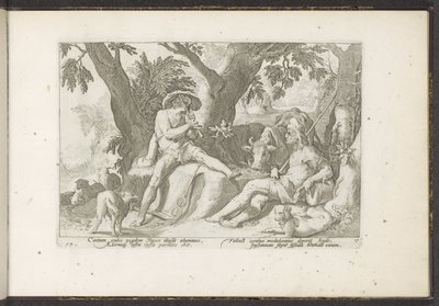Mercurio suona il flauto per Argo da Hendrick Goltzius (workshop of)