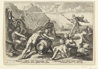 Nettuno e i fiumi causano un diluvio da Hendrick Goltzius (workshop of)