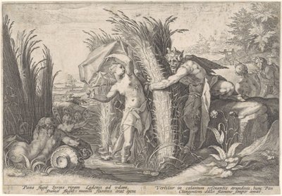 Pan e Siringa da Hendrick Goltzius (workshop of)