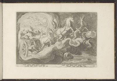 Faetonte guida il carro di suo padre da Hendrick Goltzius (workshop of)