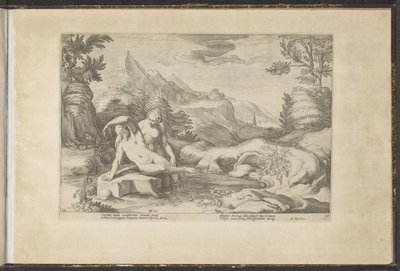 Salmacide ed Ermafrodito da Hendrick Goltzius (workshop of)