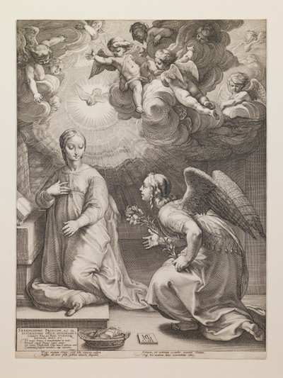 Annunciazione, dalla serie «La vita della Vergine» da Hendrick Goltzius