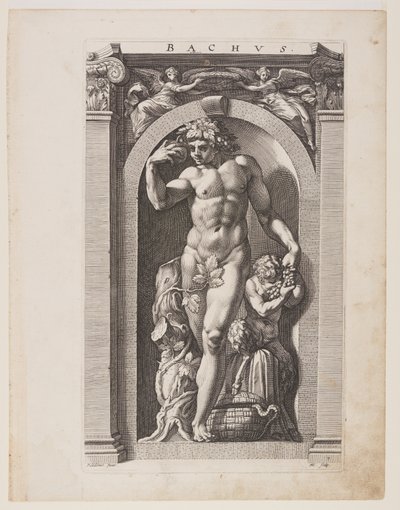 Bacco, da Otto divinità pagane da Hendrick Goltzius