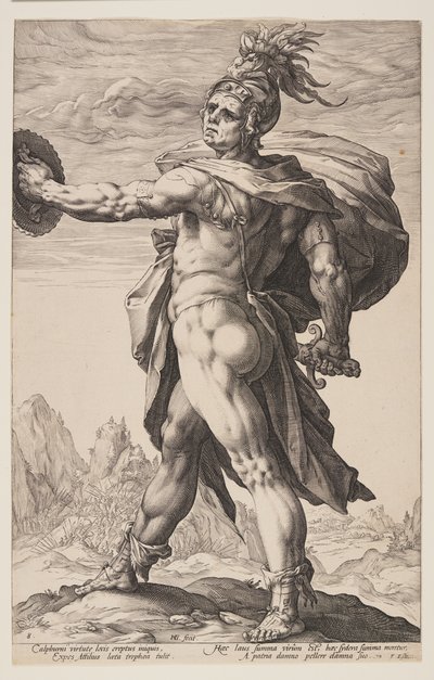 Calphurnius, da Gli eroi romani da Hendrick Goltzius