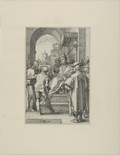 Cristo davanti a Pilato, tavola cinque da La Passione di Cristo da Hendrick Goltzius