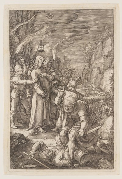 Cristo fatto prigioniero, da La passione da Hendrick Goltzius