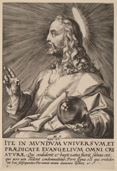 Cristo come Salvator Mundi da Hendrick Goltzius