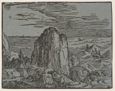 Scogliera in riva al mare da Hendrick Goltzius
