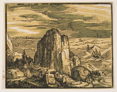 Scogliera in riva al mare da Hendrick Goltzius