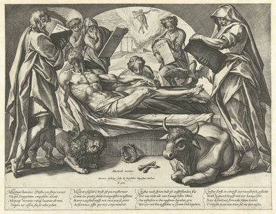 Il Cristo morto e i quattro evangelisti da Hendrick Goltzius