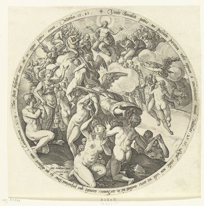 I beati accolti in cielo (Il Giudizio Universale) da Hendrick Goltzius