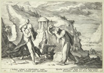 Deucalione e Pirra ripopolano il mondo da Hendrick Goltzius