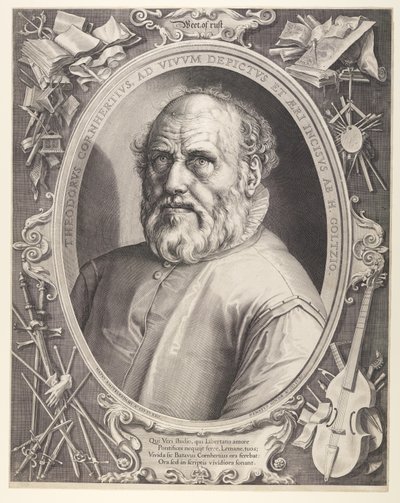 Dirck Volkertsz. Coornhert (con cornice) da Hendrick Goltzius