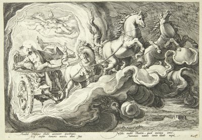 Faetonte guida il carro del sole da Hendrick Goltzius