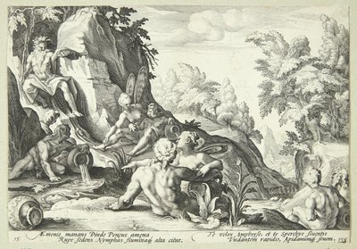 Il Dio del Fiume Peneo Circondato da Altre Figure Divine da Hendrick Goltzius
