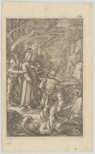 La cattura di Cristo, tavola 3 della serie «La Passione» da Hendrick Goltzius