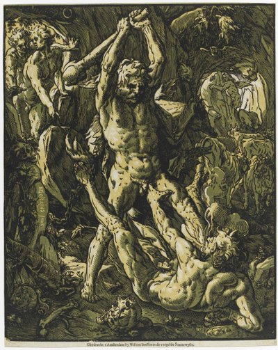 Ercole che uccide Caco, 1588 da Hendrick Goltzius