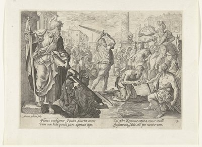 Il martirio di Paolo Il martirio di (Cristo e?) gli apostoli (serie) da Hendrick Goltzius