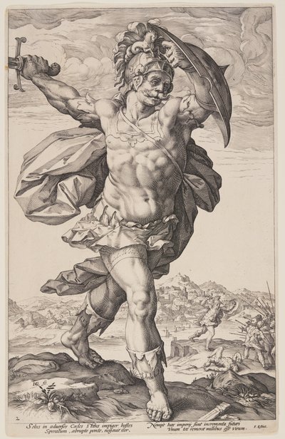 Orazio Cocle, da Gli eroi romani da Hendrick Goltzius