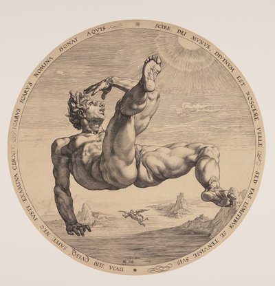 Icaro, da I quattro disgraziati da Hendrick Goltzius