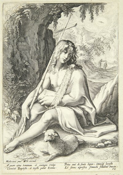 Giovanni Battista nel deserto da Hendrick Goltzius