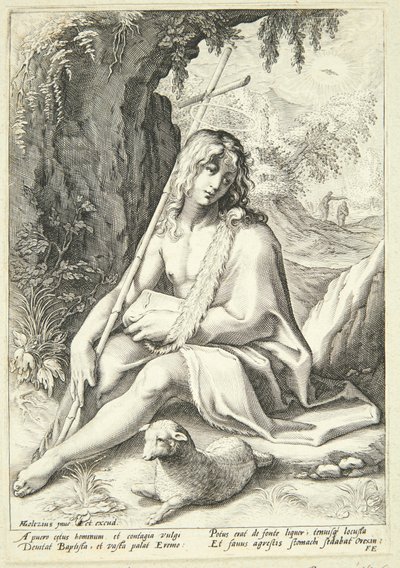 Giovanni Battista nel deserto da Hendrick Goltzius