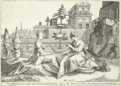 Giunone travestita da Beroe avverte Semele da Hendrick Goltzius